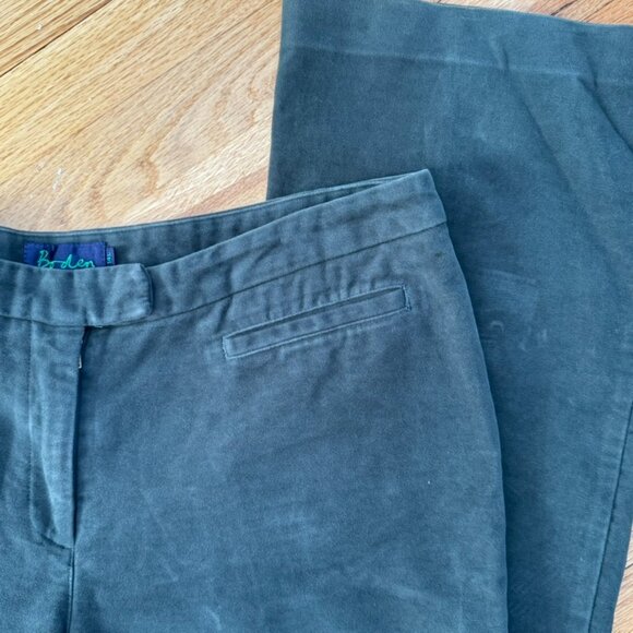 Boden Pants Womens Blue Green Velvet Chino 100% Cotton Straight Leg - 14L - Picture 2 of 7